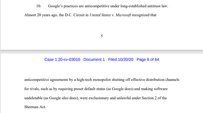 Department of Justice Formally Files Lawsuit Against Google